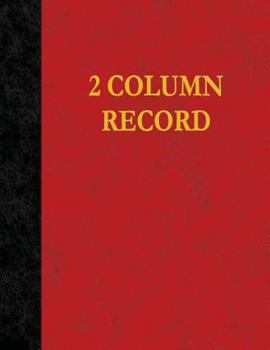 Paperback 2 Column Record: 100 Page Account Book