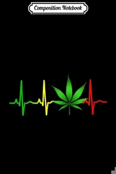 Paperback Composition Notebook: Reggae Music Marijuana Rastafari Weed Heartbeat Journal/Notebook Blank Lined Ruled 6x9 100 Pages Book