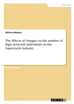 Paperback The Effects of changes on the number of high networth individuals on the Superyacht Industry Book