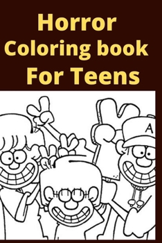 Paperback Horror Coloring book For Teens [Large Print] Book