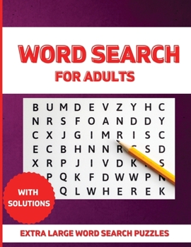 Paperback Word Search for Adults: Big Puzzle Book with Words Brain Games Word Search Book with Over 9500 Unique Words for Adults, Teens and SeniorsExtra Book