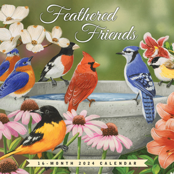 Calendar Feathered Friends 2024 Square Hopper Book