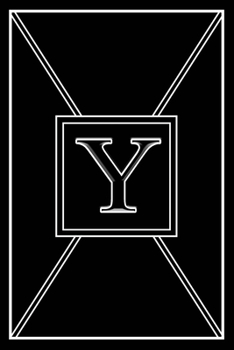Y: Personalized Dot Grid Bullet BUJO Notebook Journal Modern Sleek Black White Minimalist Initial Monogram Letter Y - Many Usage Handy Travel Size For Boys MenTeens