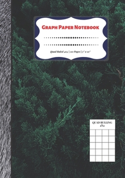 Paperback Graph Paper Notebook: Quad Ruled 4x4 - 110 Pages - 7" x 10" Squared Graphing Paper * Blank Notebook * Grid Paper * Softback ...(Composition Book