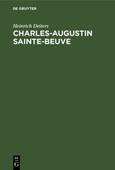 Hardcover Charles-Augustin Sainte-Beuve [German] Book