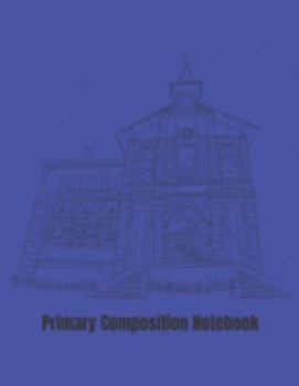 Paperback Primary Composition Notebook: Scary Haunted House Halloween Primary School Practice Paper Book