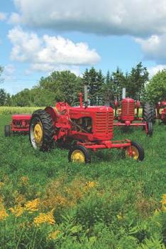 Paperback The Good Life Dot Grid Notebook: Tractors in a Field Portable Book