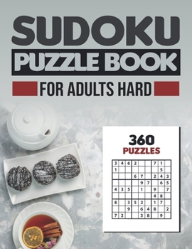 Paperback Sudoku puzzle book for adults hard: sudoku puzzle books large print hard with solutions Book