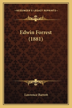 Paperback Edwin Forrest (1881) Book