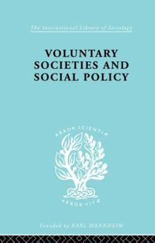 Paperback Voluntary Societies and Social Policy Book
