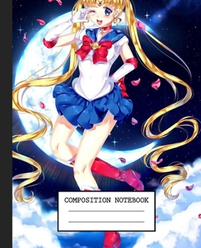 Notebook: Anime Japan Sailor Moon Soft Glossy Cover Graph Paper Pages Book 7.5 x 9.25 Inches 110 Pages