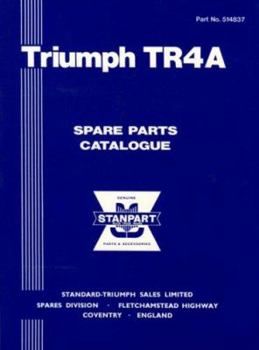 Paperback Triumph TR4A Parts Catalog Book