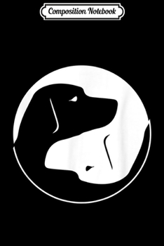 Composition Notebook: Cool Yin Yang Dog - Cute Labrador - White Ink Journal/Notebook Blank Lined Ruled 6x9 100 Pages