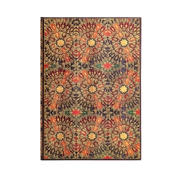 Diary Paperblanks Fire Flowers Hardcover Grande Unlined Elastic Band Closure 128 Pg 120 GSM Book