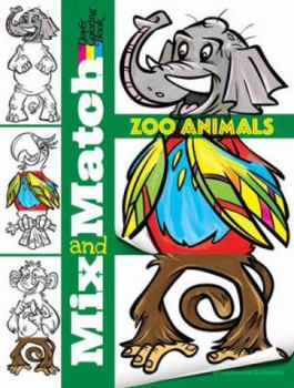 Paperback Mix and Match Zoo Animals Book