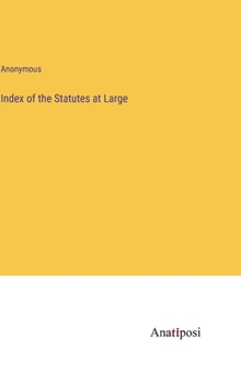 Hardcover Index of the Statutes at Large Book