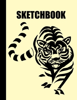 Paperback Sketchbook: Cover Design - White Paper - 120 Blank Unlined Pages - 8.5" X 11" - Matte Finished Soft Cover Book