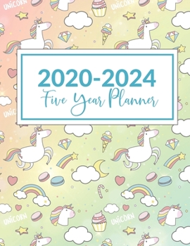 2020-2024 Five Year Planner: This Unicorn & Diamonds 5 Year planner, scheduler, organizer, features 8.5" X 11" size, with yearly, monthly, and daily ... and reminders. Includes Leap Year & Holidays.