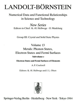 Hardcover Electron States and Fermi Surfaces of Elements / Elektronenzustände Und Fermiflächen Von Elementen [German] Book