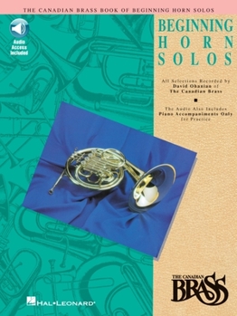 Paperback Canadian Brass Book of Beginning Horn Solos Book/Online Audio (French Horn) Book