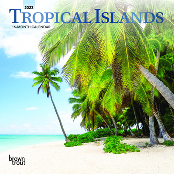 Calendar Tropical Islands 2023 Mini 7x7 Foil Book