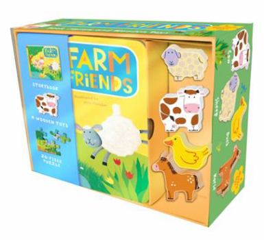 Hardcover Farm Friends: Book, Jigsaw and Toy Set Book