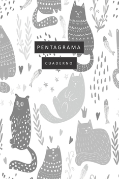 pentagrama cuaderno: Cuaderno de pentagramas Libro de música ideal para escribir notación musical con 120 paginas regalo ideal para hacer en navidad tamaño 6 in x 9 in (Spanish Edition)