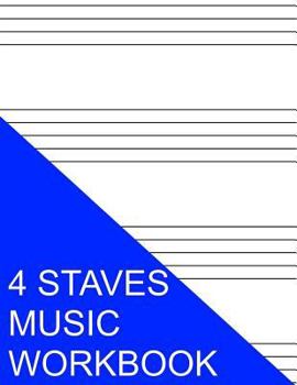 Paperback 4 Staves Music Workbook Book