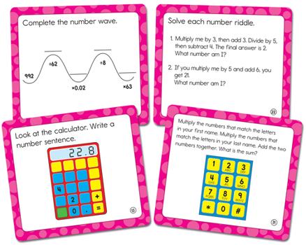Misc. Supplies Math Challenge Curriculum Cut-Outs, Grade 5 Book
