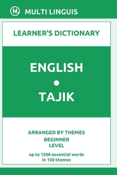 Paperback English-Tajik Learner's Dictionary (Arranged by Themes, Beginner Level) Book