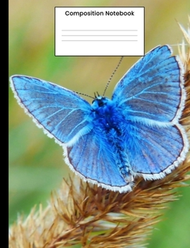 Paperback Composition Notebook: Cute Butterfly Composition Book 110 Wide Ruled Pages Gift For Writing In Book