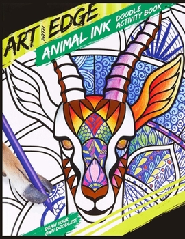 Paperback Art With Edge Animal INK Doodle Activity Book