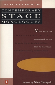 Paperback The Actor's Book of Contemporary Stage Monologues: More Than 150 Monologues from More Than 70 Playwrights Book