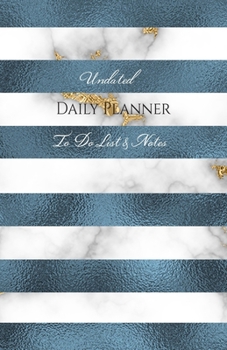 Paperback Undated Daily Planner - To Do List & Notes Book