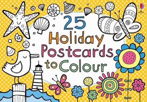 Paperback 25 Postcards to Colour on Holiday Book
