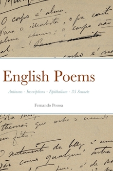 Hardcover English Poems: Antinous - Inscriptions - Epithalium - 35 Sonnets Book