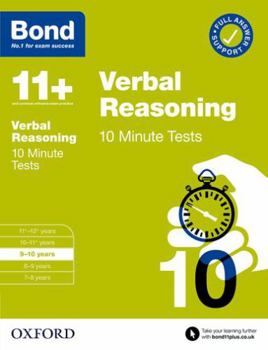 Paperback Bond 11+: Bond 11+ 10 Minute Tests Verbal Reasoning 9-10 years (Bond: 10 Minute Tests) Book