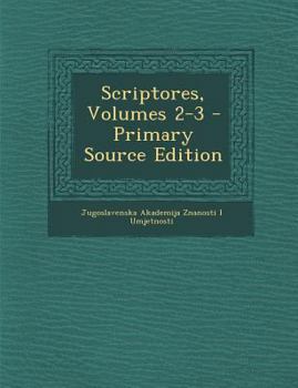 Paperback Scriptores, Volumes 2-3 [Italian] Book