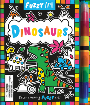 Hardcover Fuzzy Art Dinosaurs Book