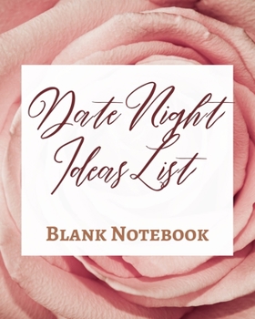 Paperback Date Night Ideas List - Blank Notebook - Write It Down - Pastel Rose Gold Pink - Abstract Modern Contemporary Unique Book