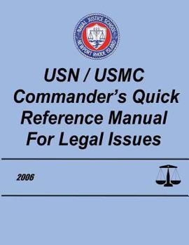 Paperback USN/USMC Commander's Quick Reference Manual for Legal Issues Book