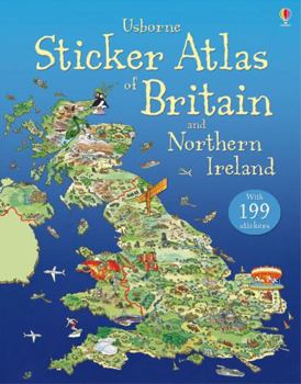 Paperback Usborne Sticker Atlas of Britain and Northern Ireland Book