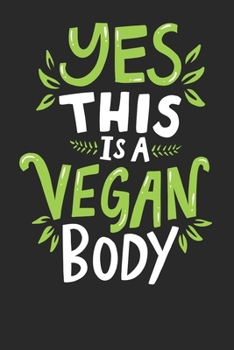 Paperback Notebook: Vegan Fitness Dot Grid 6x9 120 Pages Book