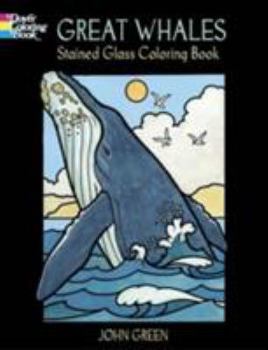 Paperback Great Whales Stained Glass Coloring Book