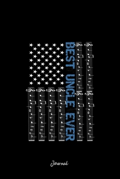Journal: Dot Grid Journal - American Flag Music-Note Uncles Cool Christmas Gift - Black Dotted Diary, Planner, Gratitude, Writing, Travel, Goal, Bullet Notebook