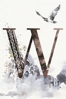 Monthly Planner with Monogram Letter W: Personalized Undated Calendar (Ethnic Design)