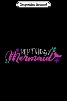 Paperback Composition Notebook: Birthday Mermaid Under The Sea Bubbles Starfish Shells Journal/Notebook Blank Lined Ruled 6x9 100 Pages Book