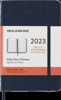 Calendar Moleskine 2023 Daily Planner, 12m, Pocket, Saphire Blue, Soft Cover (3.5 X 5.5) Book
