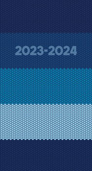 Calendar Blue Stripe 2023 2-Year Pocket Planner Book