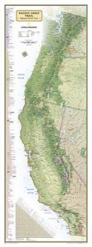 Map National Geographic Pacific Crest Trail Wall Map Wall Map - Laminated (18 X 48 In) Book